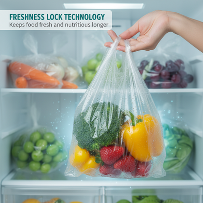 Bolsas reforzadas estilo chaleco para alimentos, en rollo