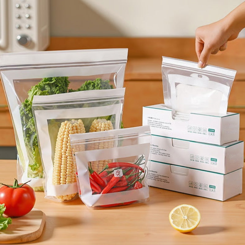 Bolsas transparentes para alimentos, reforzadas con doble sellado
