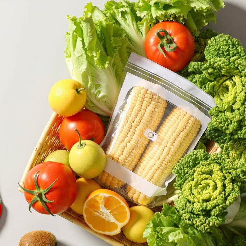 Bolsas transparentes para alimentos, reforzadas con doble sellado