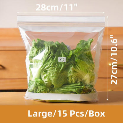 Bolsas transparentes para alimentos, reforzadas con doble sellado