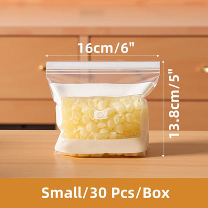 Bolsas transparentes para alimentos, reforzadas con doble sellado