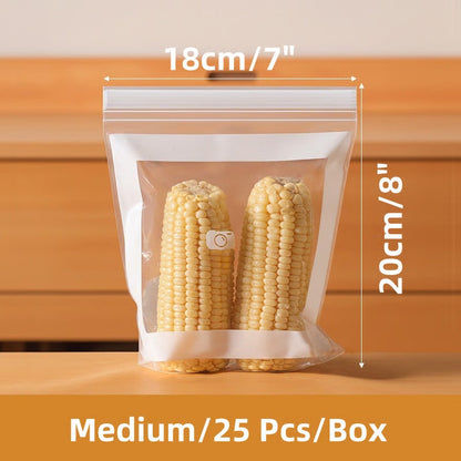 Bolsas transparentes para alimentos, reforzadas con doble sellado