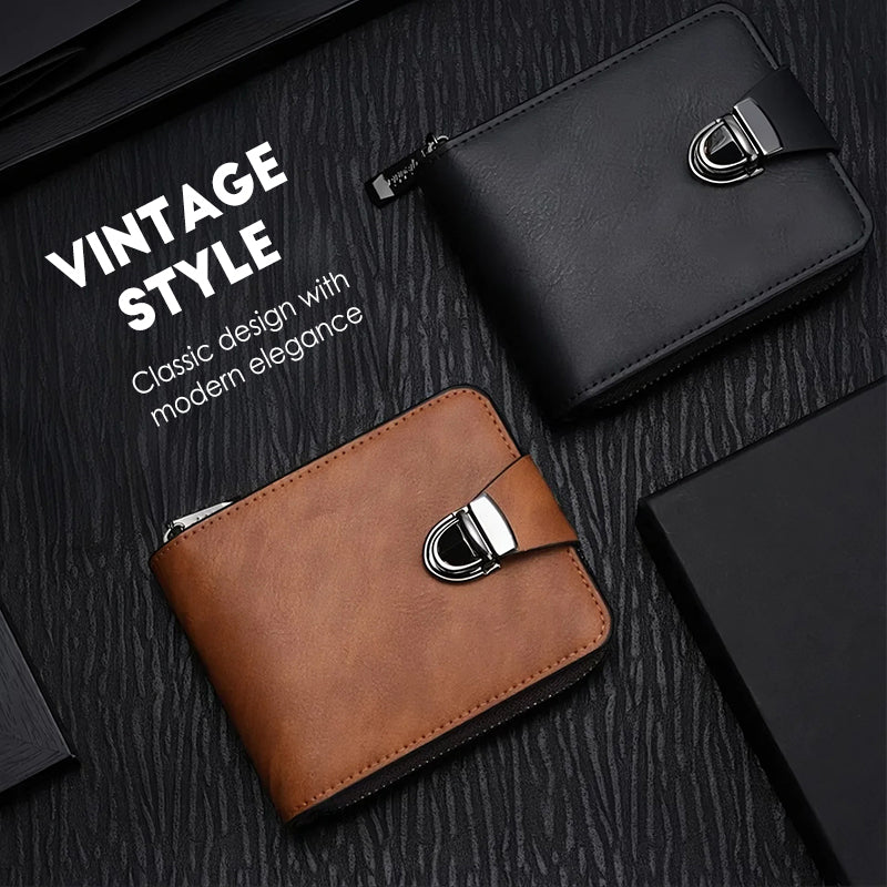 Cartera vintage vintage con cremallera