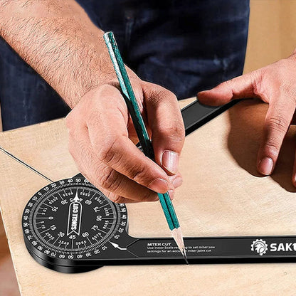 📏 Transportador para sierra ingletadora de aluminio de 7 pulgadas | Buscador de ángulos de precisión