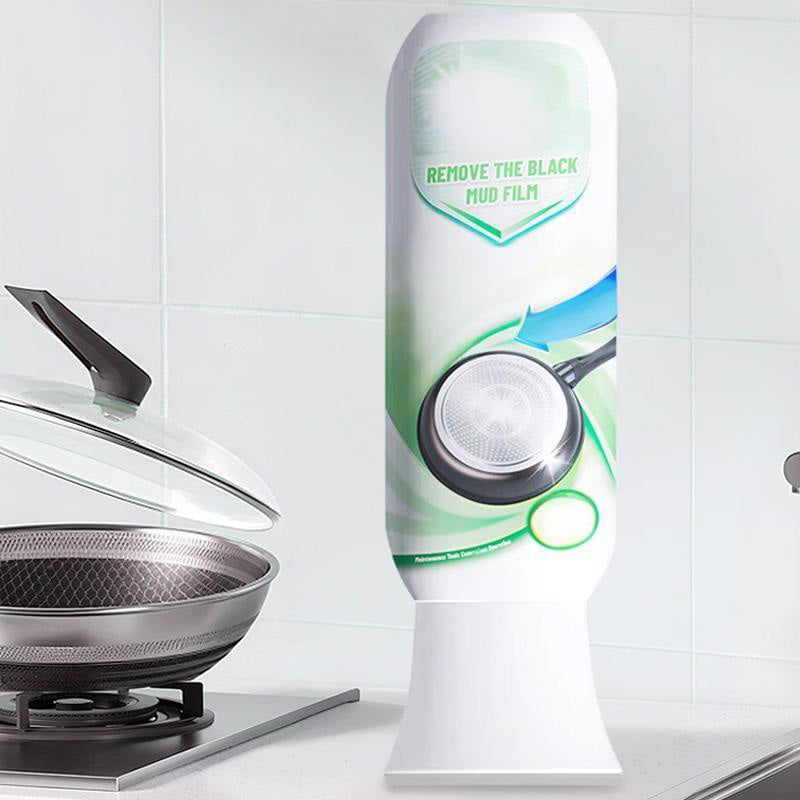 Potente película de lodo con residuos quemados para utensilios de cocina