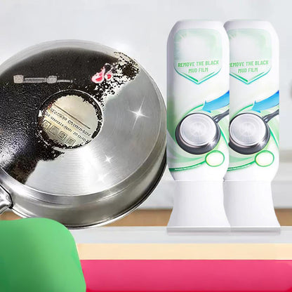 Potente película de lodo con residuos quemados para utensilios de cocina
