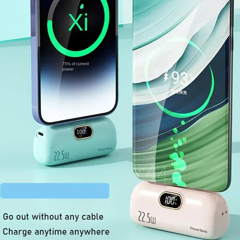 🔋💥 Mini Cargador Portátil Power Bank 5000mAh   Carga Rápida y Compacta para tu Teléfono en Cualquier Lugar ✨📱