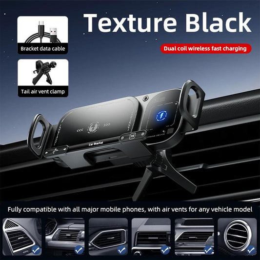 ⚡Soporte inalámbrico para coche de carga rápida de 15 W para smartphones plegables y estánda