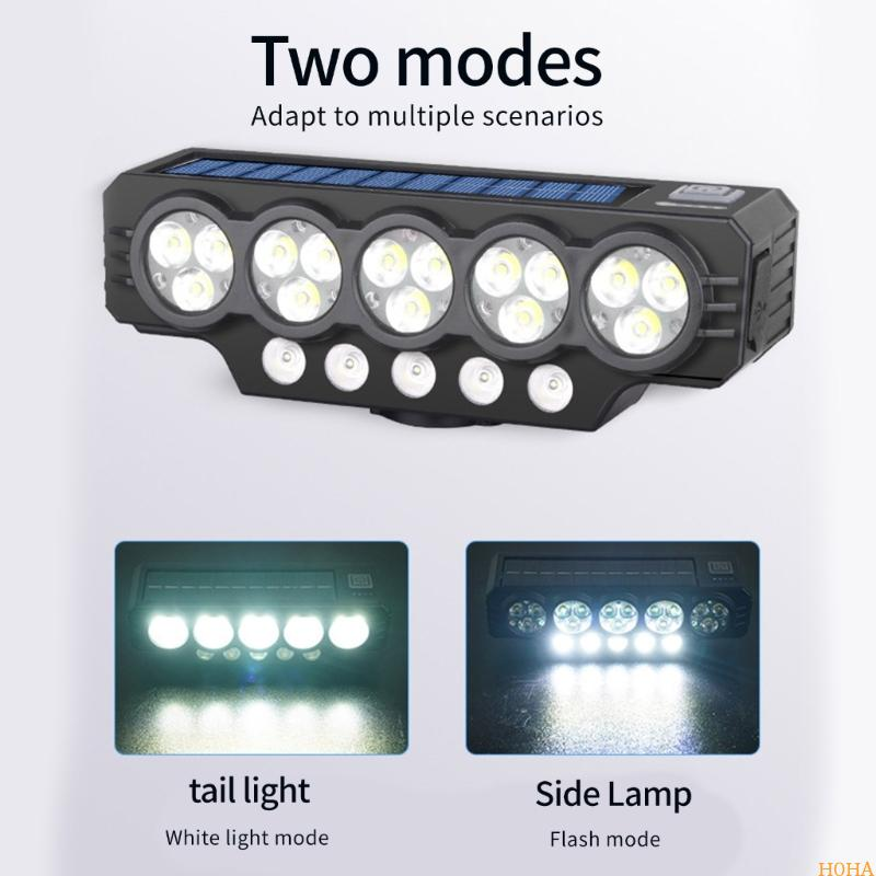 Luz para Bicicleta Recargable Solar y USB