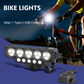 Luz para Bicicleta Recargable Solar y USB