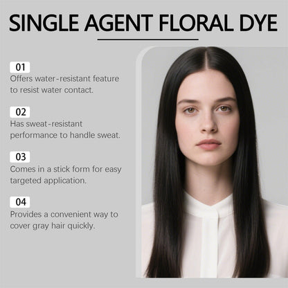 Barra de tinte para el cabello resistente al agua con peine