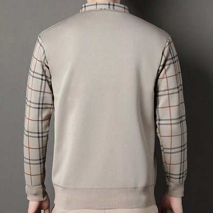 Camiseta de manga larga con estilo superpuesto para hombre