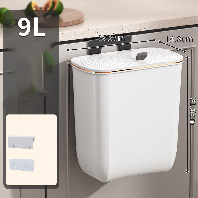 Cubo de basura de gran capacidad para montar en la pared