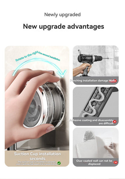 Estante perforado para especias con ventosa