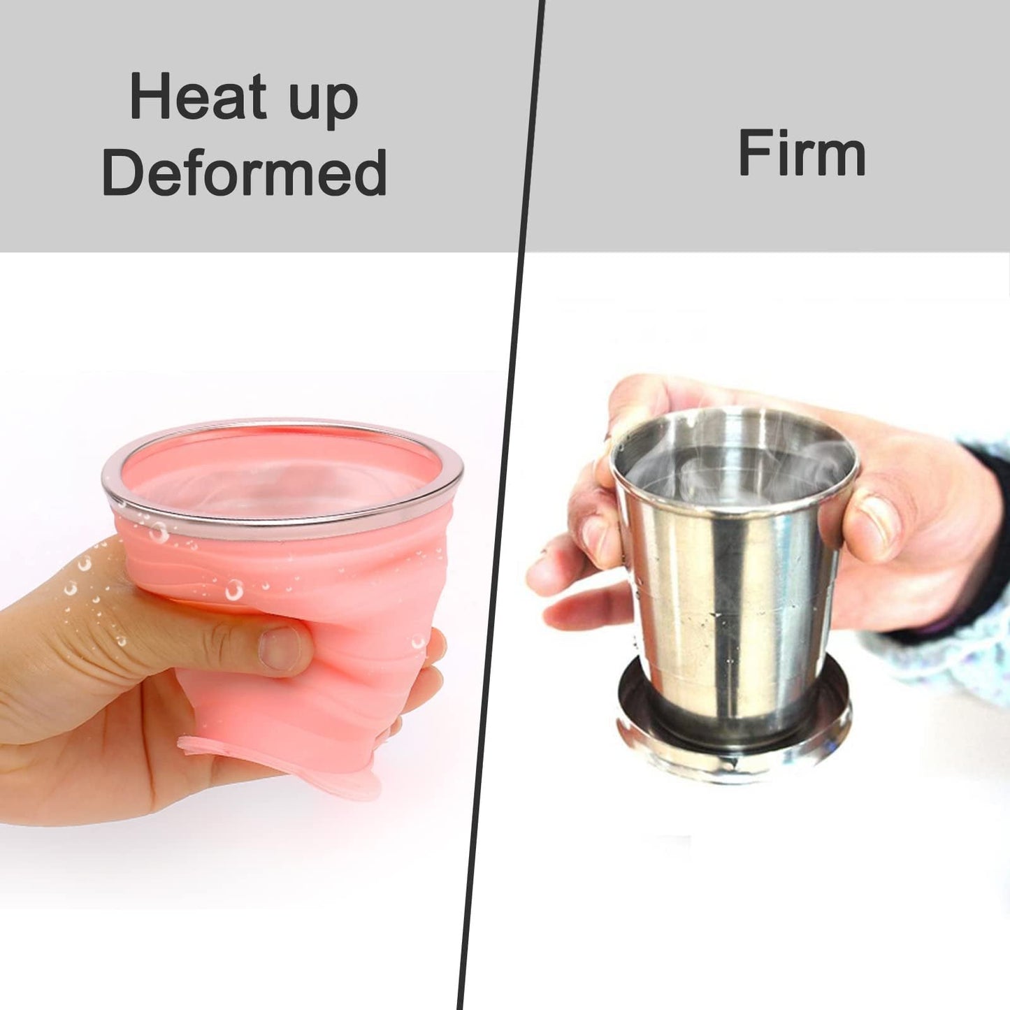 Vaso Plegable de Acero Inoxidable