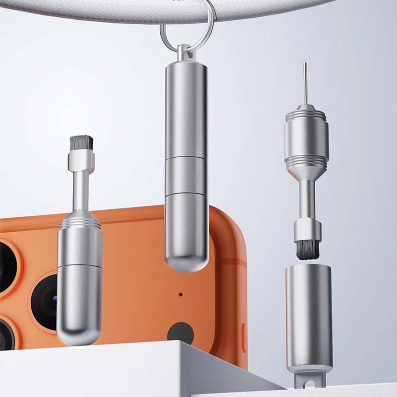 Cepillo limpiador de auriculares 2 en 1 y pin expulsor de SIM