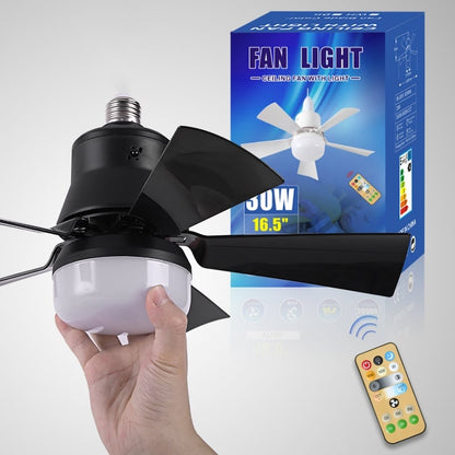 Ventilador de techo y luz portátiles 2 en 1 con control remoto