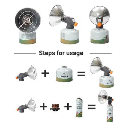 Calefactor de Gas Portátil para Camping y Exteriores