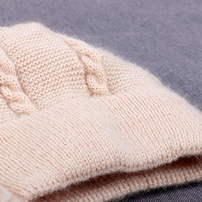 Gorro con Bufanda Integrada 2 en 1 Tejido