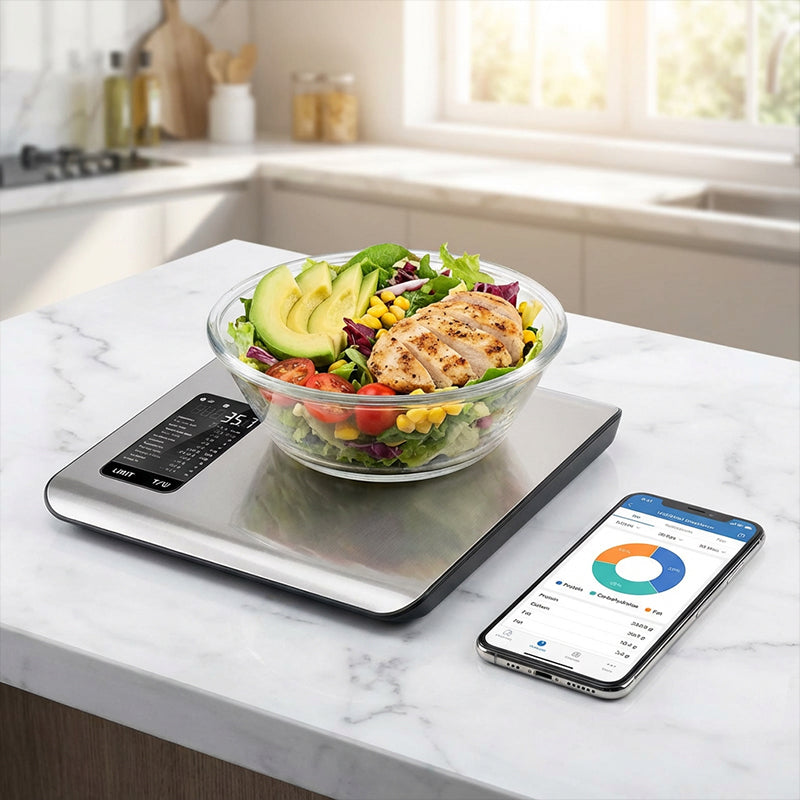 【1° Más Vendido】🔥Solo Pesa? ¡Esta Báscula Calcula 19 Nutrientes y Analiza Calorías! ⏳App 19 Nutrientes! Adecuado para la pérdida de peso