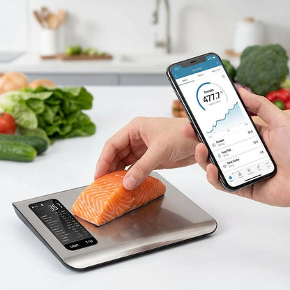 【1° Más Vendido】🔥Solo Pesa? ¡Esta Báscula Calcula 19 Nutrientes y Analiza Calorías! ⏳App 19 Nutrientes! Adecuado para la pérdida de peso