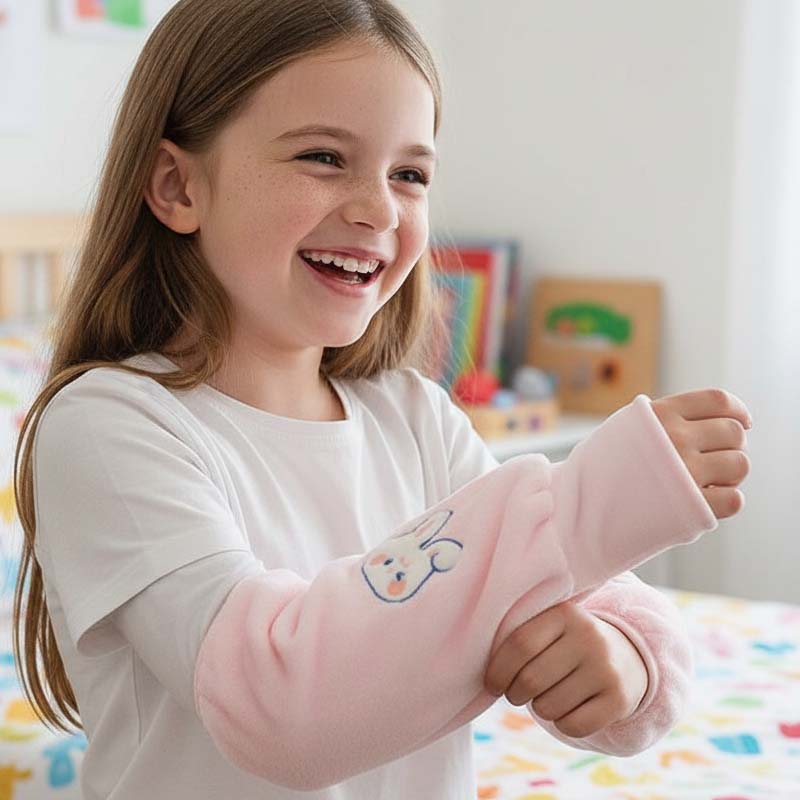 Manguitos y guantes sin dedos 2 en 1 para niños