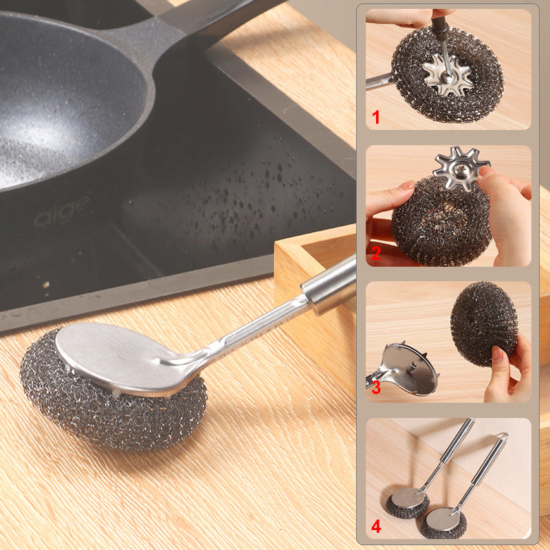 Cepillo multiusos de acero inoxidable con mango
