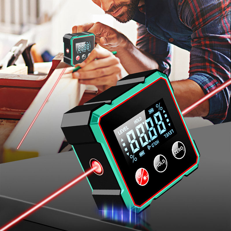 📢🔧 OFERTA ESPECIAL 50 % DE DESCUENTO 🔥Medidor angular digital magnético de 4 lados con láser