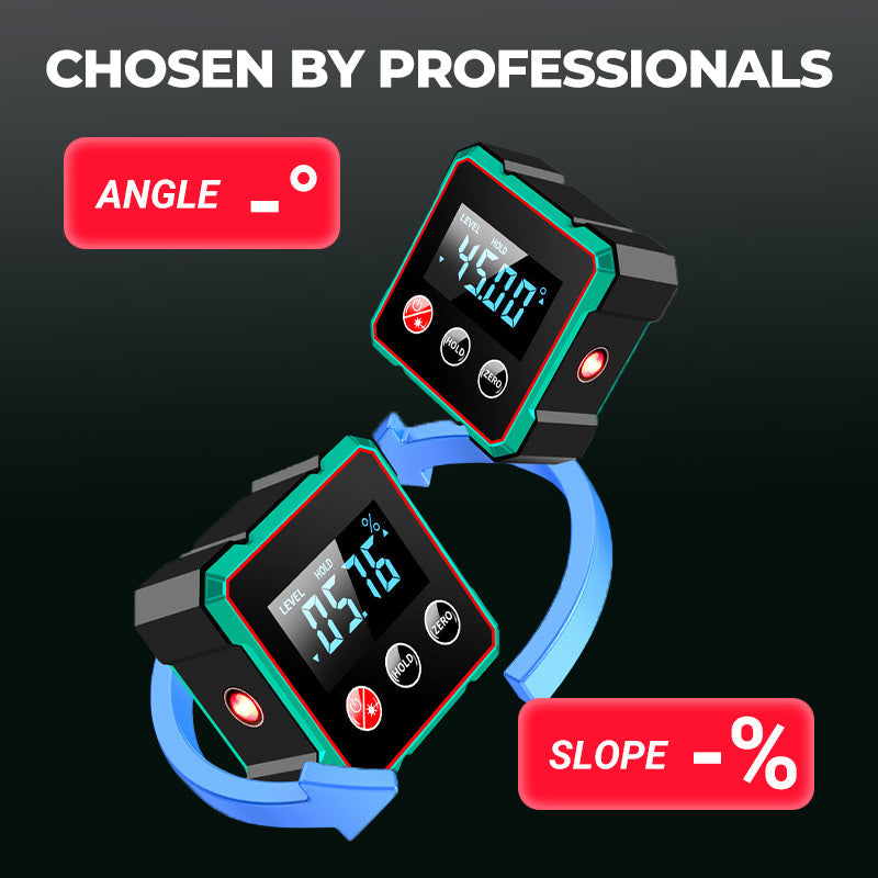 📢🔧 OFERTA ESPECIAL 50 % DE DESCUENTO 🔥Medidor angular digital magnético de 4 lados con láser