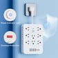 🚀¡Espacio y Seguridad! ⚡ Regleta 20 en 1: 14 CA+4 USB+2 Type-C – ¡Alimenta Todo! 🛡️