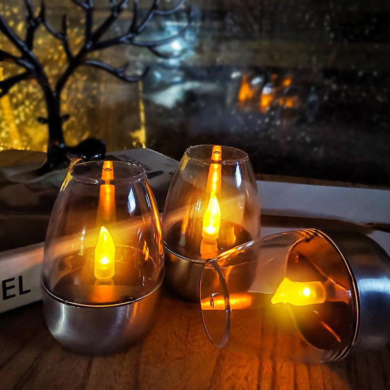 🕯️ ¡COMPRA 2 Y LLÉVATE 1 GRATIS! ☀️ Paquete de 6 lámparas de mesa LED solares – Sin llama y resistentes al agua, encendido/apagado automático con sensor de anochecer para jardín y fiestas