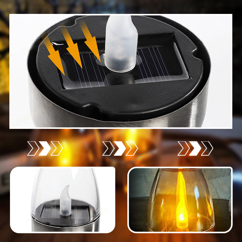 🕯️ ¡COMPRA 2 Y LLÉVATE 1 GRATIS! ☀️ Paquete de 6 lámparas de mesa LED solares – Sin llama y resistentes al agua, encendido/apagado automático con sensor de anochecer para jardín y fiestas