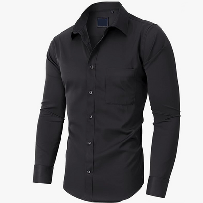 Camisa de manga larga de color liso
