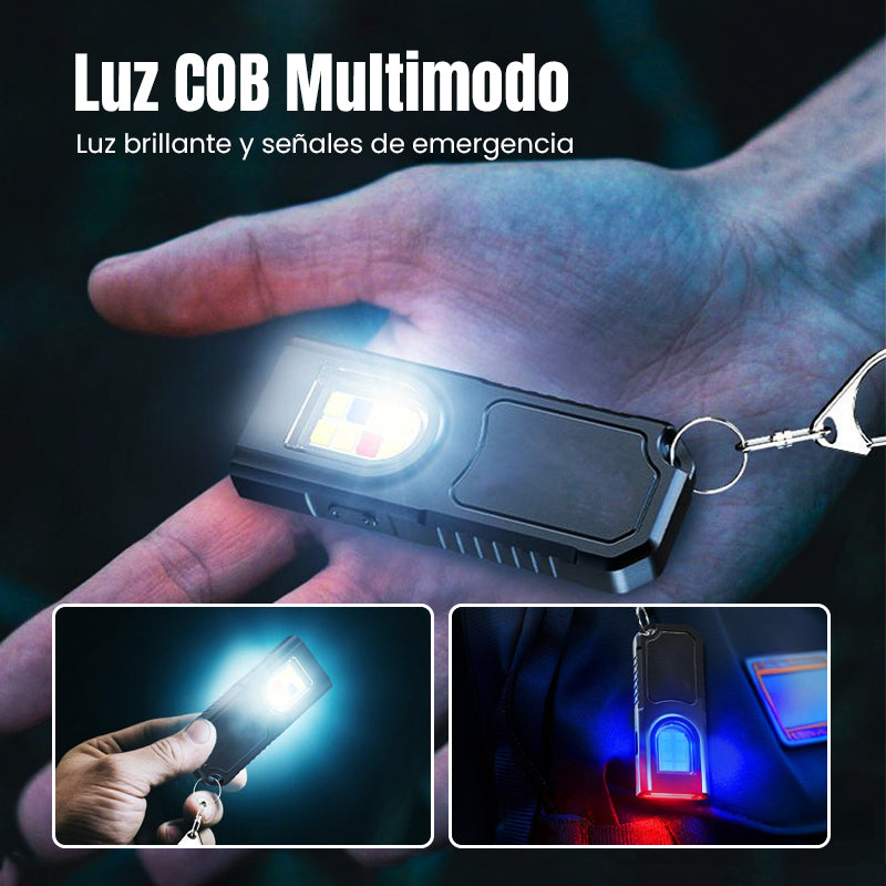 Mini Linterna de Llavero con Base Magnética