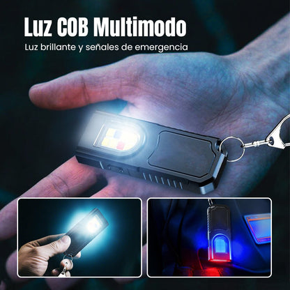 Mini Linterna de Llavero con Base Magnética