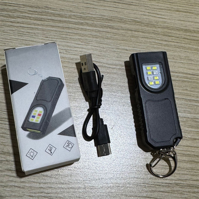 Mini Linterna de Llavero con Base Magnética