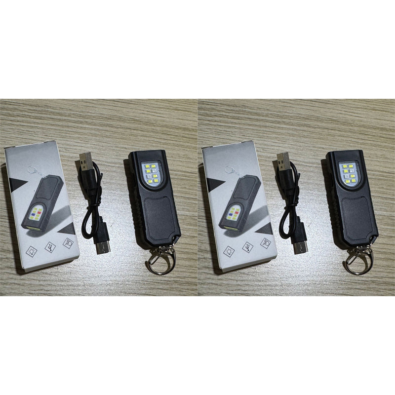 Mini Linterna de Llavero con Base Magnética