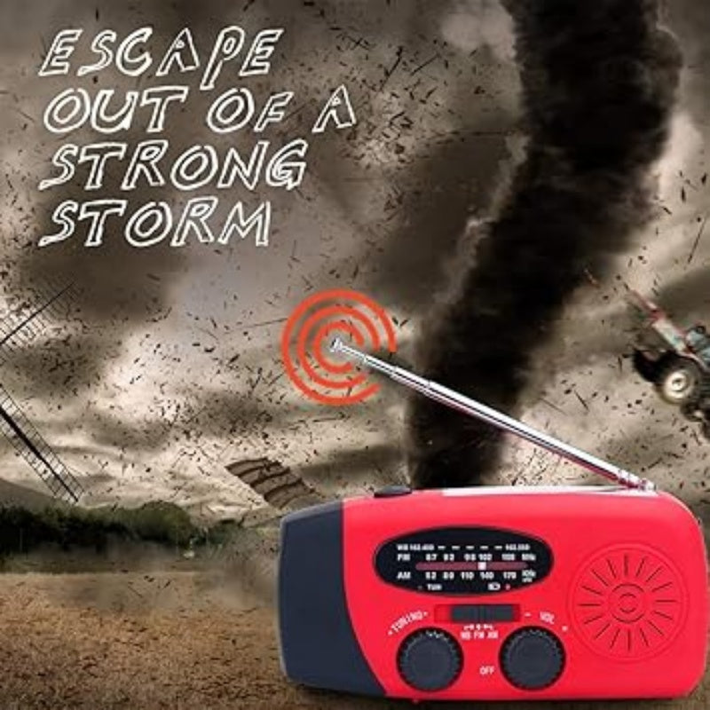 📻Radio portátil solar: emergencia, multifunción y recarga USB para actividades al aire libre/supervivencia 🔋