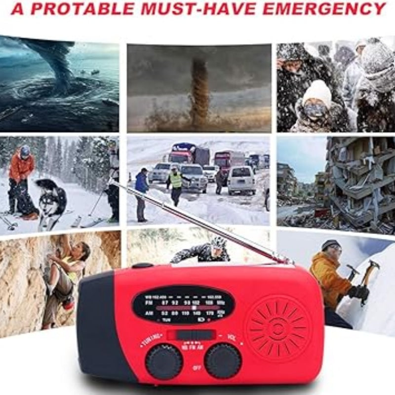 📻Radio portátil solar: emergencia, multifunción y recarga USB para actividades al aire libre/supervivencia 🔋