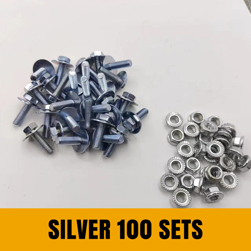 Juego de Tornillo y Tuerca Hexagonal con Brida M6x24mm para Auto
