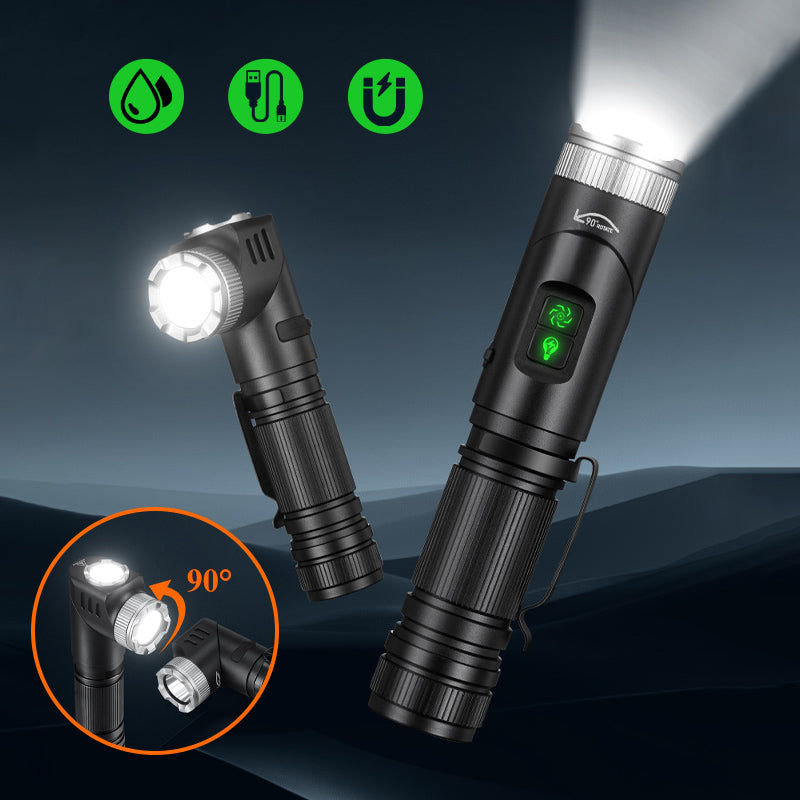 Linterna LED Multifuncional con Base Magnética