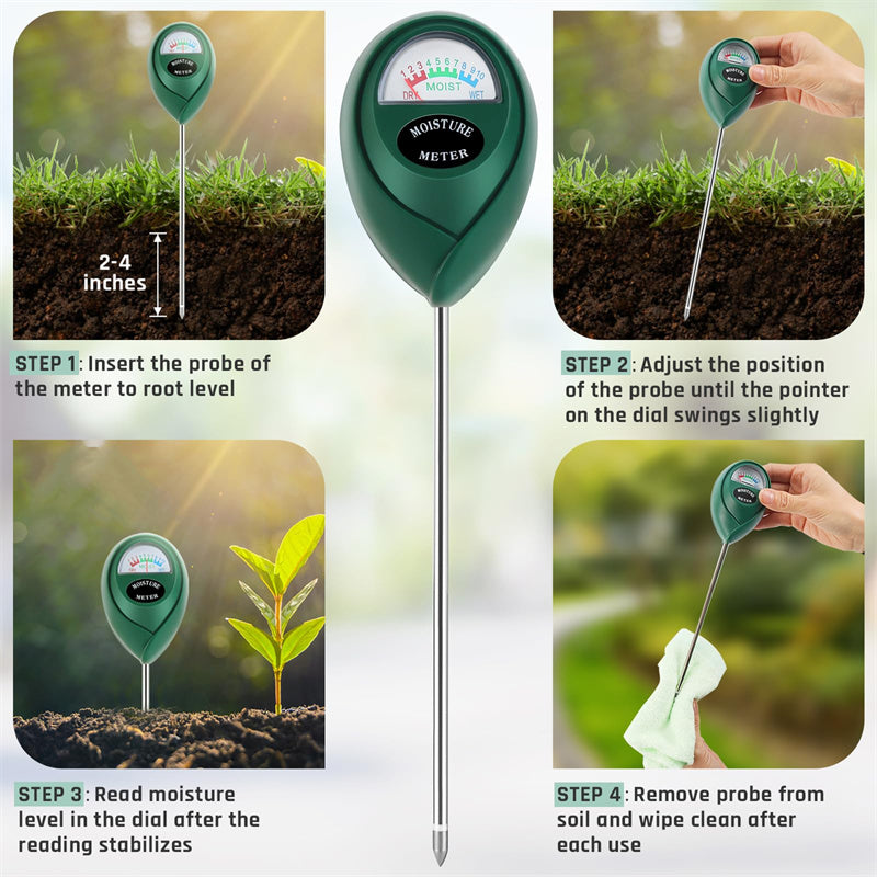Professionele Bodemvochtigheidsmeter voor Binnen- en Buitenplanten