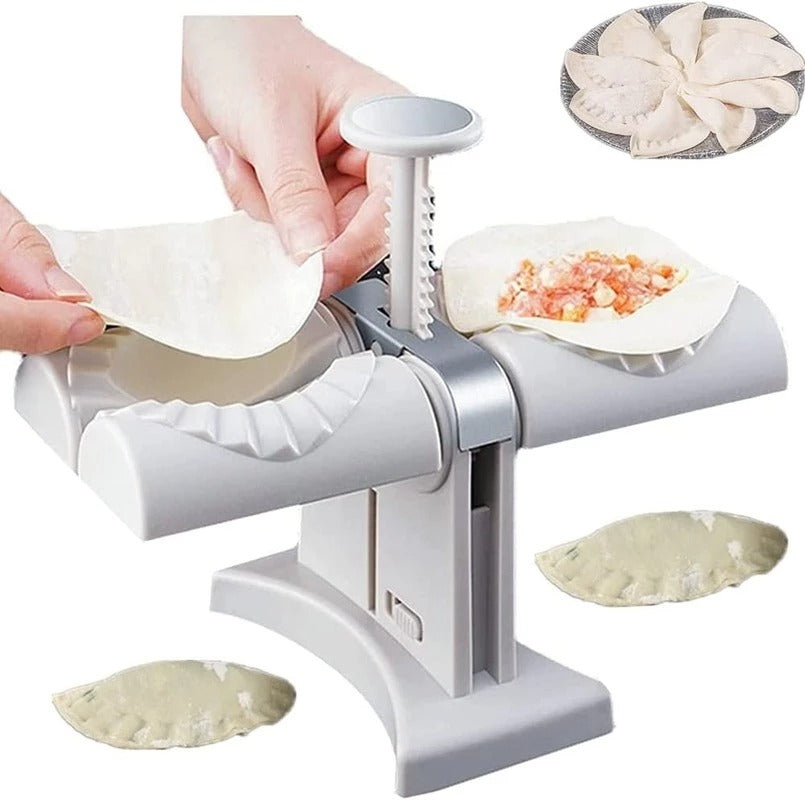 Prensa Manual de doble cabezal para hacer dumplings