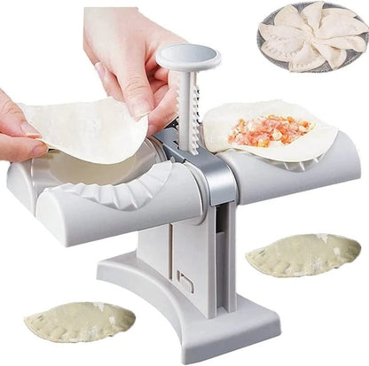 Prensa Manual de doble cabezal para hacer dumplings