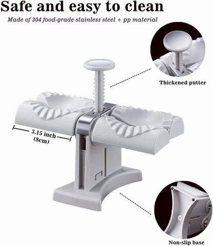Prensa Manual de doble cabezal para hacer dumplings
