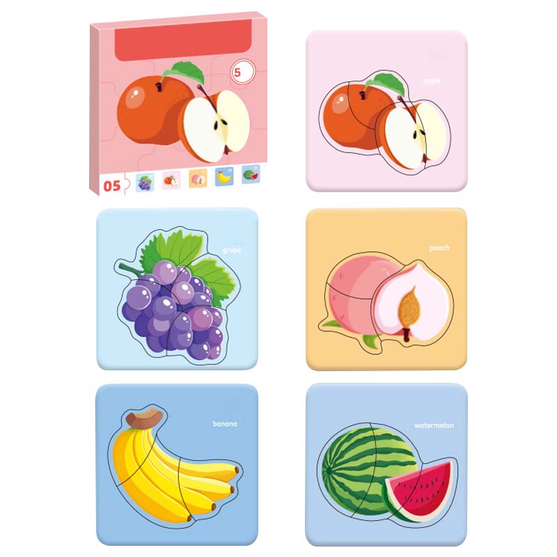 Rompecabezas de Animalitos de Fruta para Niños y Niñas