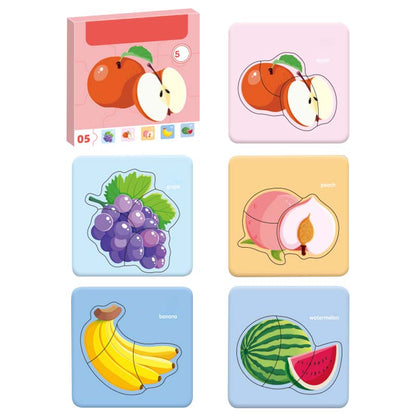 Rompecabezas de Animalitos de Fruta para Niños y Niñas
