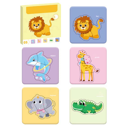 Rompecabezas de Animalitos de Fruta para Niños y Niñas