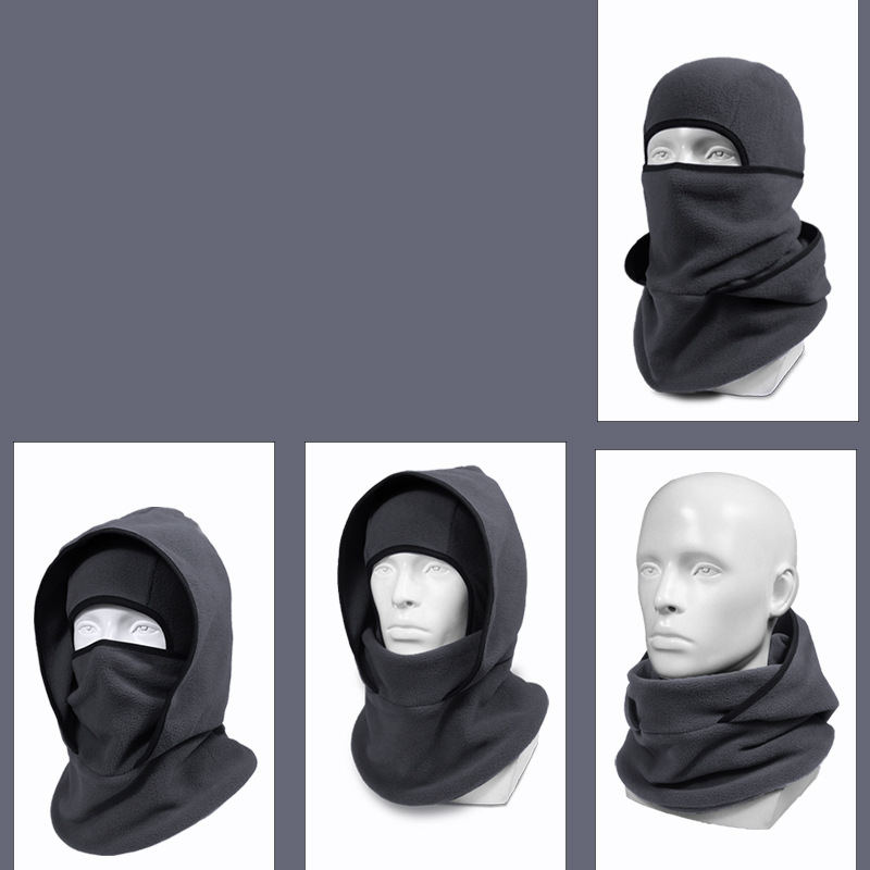 Mascarilla con cuello y gorro cálido para exteriores, unisex, 3 en 1