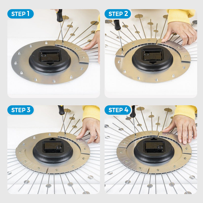 ✨🕰️ Reloj de Pared Creativo con Cristales de Roca 💎 – Lujo Silencioso y Estilo Minimalista para tu Salón, Comedor y Entrada 🏡🌟